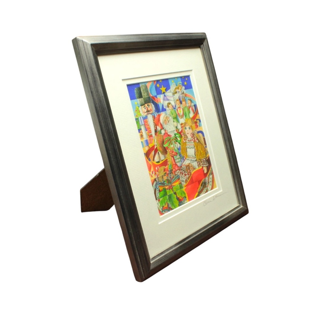 Elinor Sethman Signed Medium Watercolor Painting Kaleidoscope Of Christmas Past - Picture 2 of 10